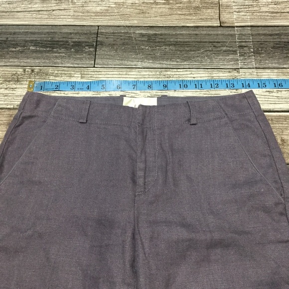 Elevenses Linen Tencel Straight Crop Pants Women’s 2 Gray (Inseam 24.5) - Picture 3 of 9